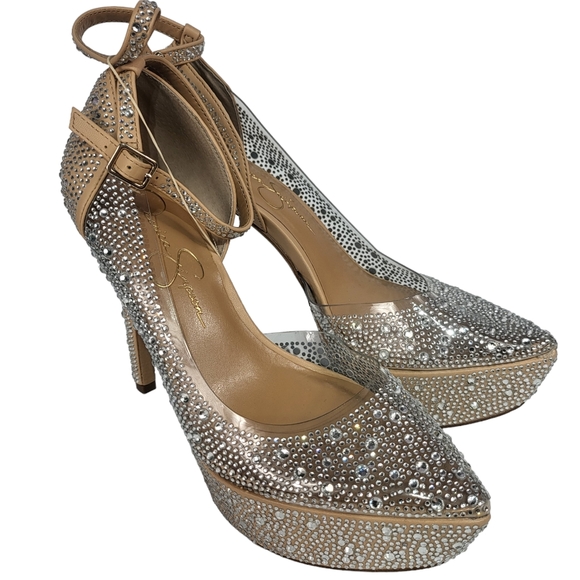 Jessica Simpson Ormanda 2 Platform Pump Champagne 6.5 - Picture 2 of 4